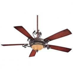 Napoli 56 in. Integrated LED Indoor Sterling Walnut Ceiling Fan with Wall Control by MINKA-AIRE