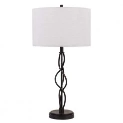 30 in. Height Bronze Metal Table Lamp with Fabric Shade by CAL Lighting
