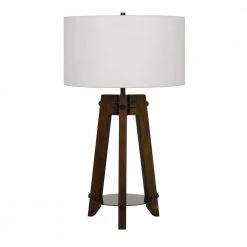 31.5 in. Ash Wood Tripod Table Lamp with Walnut Finish Color by CAL Lighting