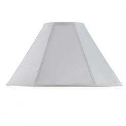 10 in. White Fabric Vertical Piped Coolie Shade by CAL Lighting