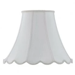 12 in. White Vertical Piped Scallop Bell Shade by CAL Lighting