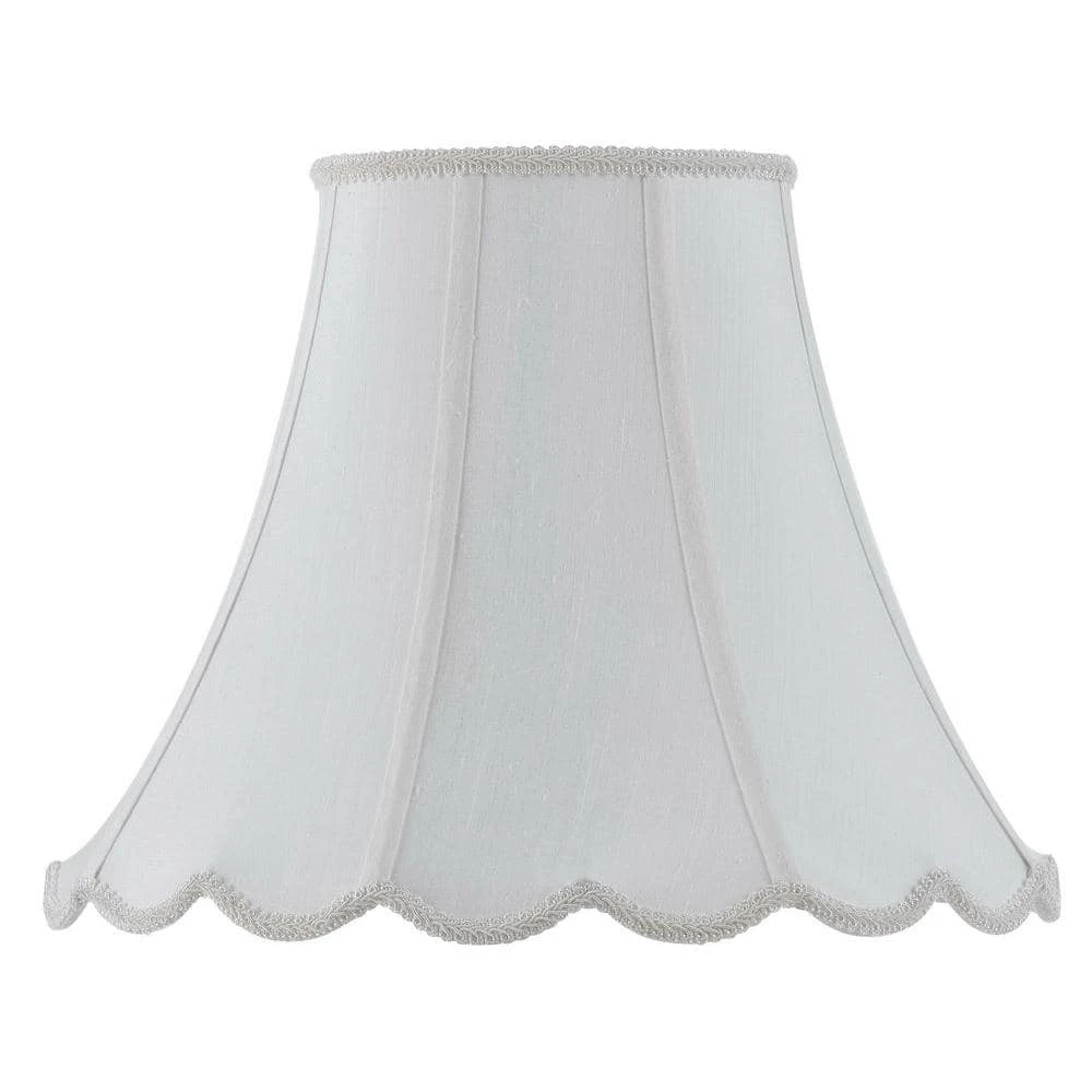 12 in. White Vertical Piped Scallop Bell Shade by CAL Lighting