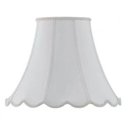 18 in. White Vertical Piped Scallop Bell Shade by CAL Lighting