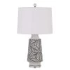 27 in. White Ceramic Indoor Table Lamp with Shade by CAL Lighting