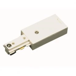 1.5 in. White Metal Live End Connector by CAL Lighting
