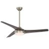 AstroFlow 52 in. LED Indoor Brushed Nickel Steel Ceiling Fan with Remote by MINKA-AIRE