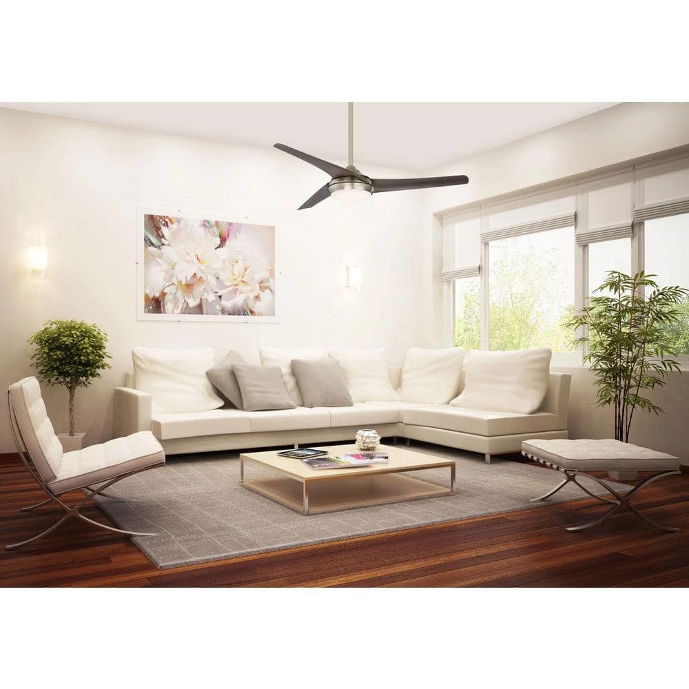 AstroFlow 52 in. LED Indoor Brushed Nickel Steel Ceiling Fan with Remote by MINKA-AIRE - Image 2
