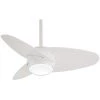 Slant 36 in. Integrated LED Indoor White Ceiling Fan with Light with Remote Control by MINKA-AIRE