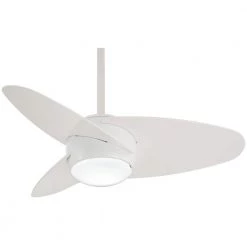 Slant 36 in. Integrated LED Indoor White Ceiling Fan with Light with Remote Control by MINKA-AIRE