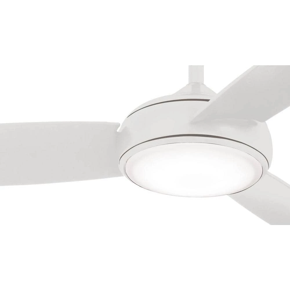 Concept IV 54 in. Integrated LED Indoor/Outdoor White Smart Ceiling Fan with Light and Remote Control by MINKA-AIRE - Image 3