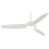 Concept IV 54 in. Integrated LED Indoor/Outdoor White Smart Ceiling Fan with Light and Remote Control by MINKA-AIRE