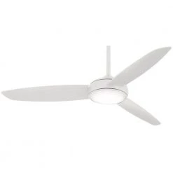 Concept IV 54 in. Integrated LED Indoor/Outdoor White Smart Ceiling Fan with Light and Remote Control by MINKA-AIRE
