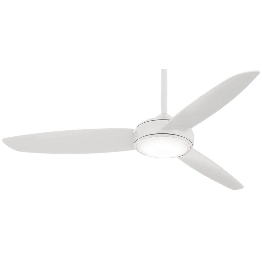 Concept IV 54 in. Integrated LED Indoor/Outdoor White Smart Ceiling Fan with Light and Remote Control by MINKA-AIRE