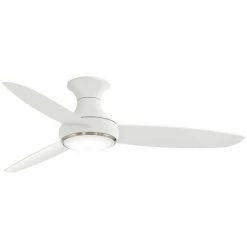 Concept III 54 in. LED Indoor/Outdoor White Smart Ceiling Fan with Light and Remote Control by MINKA-AIRE