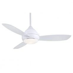 Concept I Wet 52 in. Integrated LED Indoor/Outdoor White with Light Kit and Wall Control by MINKA-AIRE