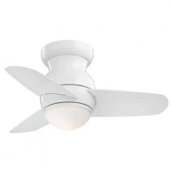 Spacesaver 26 in. Integrated LED Indoor White Ceiling Fan with Light with Wall Control by MINKA-AIRE
