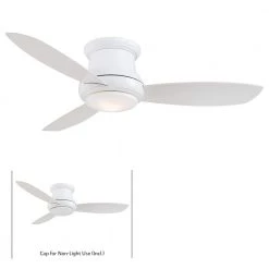 Concept II 44 in. Integrated LED Indoor White Ceiling Fan with Light with Remote Control by MINKA-AIRE