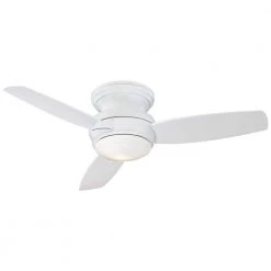 Traditional Concept 44 in. Integrated LED Indoor/Outdoor White Ceiling Fan with Light with Wall Control by MINKA-AIRE