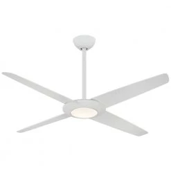 Pancake XL 62 in. Integrated LED Indoor Flat White Ceiling Fan with Light with Remote Control by MINKA-AIRE