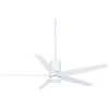 Symbio 56 in. Integrated LED Indoor Flat White Ceiling Fan with Light with Remote Control by MINKA-AIRE