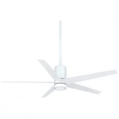 Symbio 56 in. Integrated LED Indoor Flat White Ceiling Fan with Light with Remote Control by MINKA-AIRE